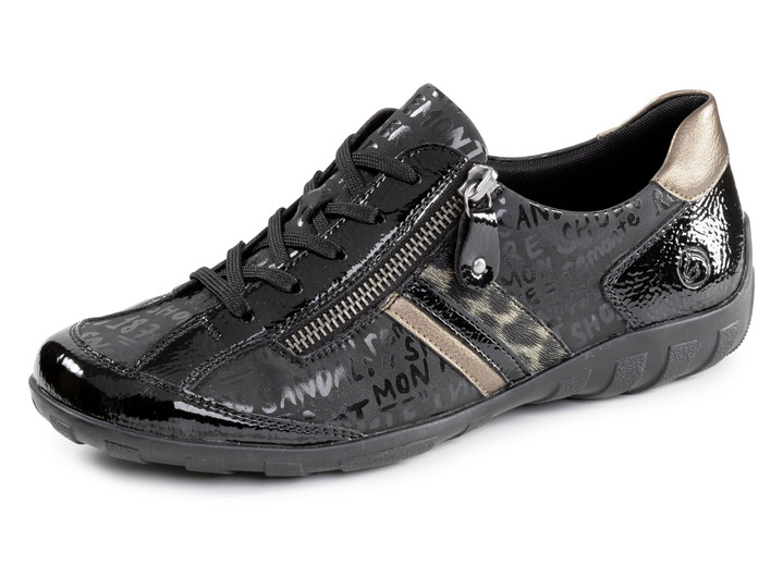 Slipper & Schnürschuhe - Remonte, bequeme Damen-Sneaker, Weite G, mit herausnehmbarem Fußbett, in Größe 036 bis 043, in Farbe SCHWARZ-BRONZE Ansicht 1