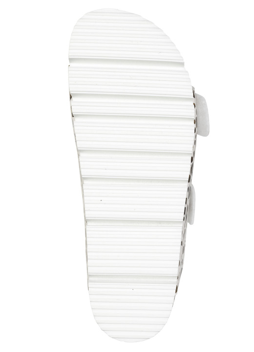 Komfortschuhe - ELENA EDEN, trendige Damen-Pantoletten, Weite H, mit Klettspangen, in Größe 036 bis 042, in Farbe CREME-BRONZE Ansicht 3