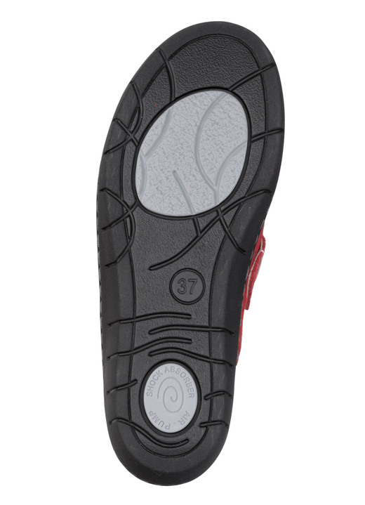 Komfortschuhe - ELENA EDEN, klassiche Damen-Clogs, Weite H, mit herausnehmbarem Fußbett, in Größe 036 bis 042, in Farbe ROT Ansicht 3