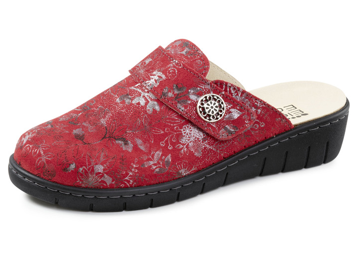Komfortschuhe - ELENA EDEN, klassiche Damen-Clogs, Weite H, mit herausnehmbarem Fußbett, in Größe 036 bis 042, in Farbe ROT Ansicht 1