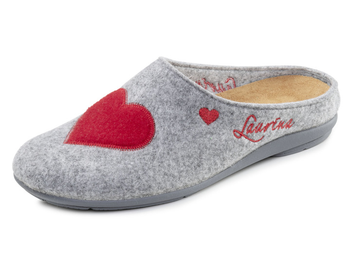Hausschuhe - Laurina, klassische Damen-Hausschuhe, mit herausnehmbarem Fußbett, in Größe 035 bis 041, in Farbe KORNBLAU Ansicht 11