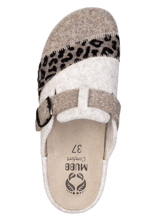 Hausschuhe - Mubb, klassische Damen-Hausschuhe, Weite H, mit herausnehmbarem Fußbett, in Größe 036 bis 042, in Farbe BEIGE Ansicht 2