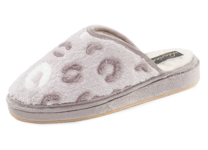 Hausschuhe - Laurina, gefütterte Damen-Hausschuhe, mit Schurwolle, in Größe 036 bis 042, in Farbe BLAU Ansicht 4