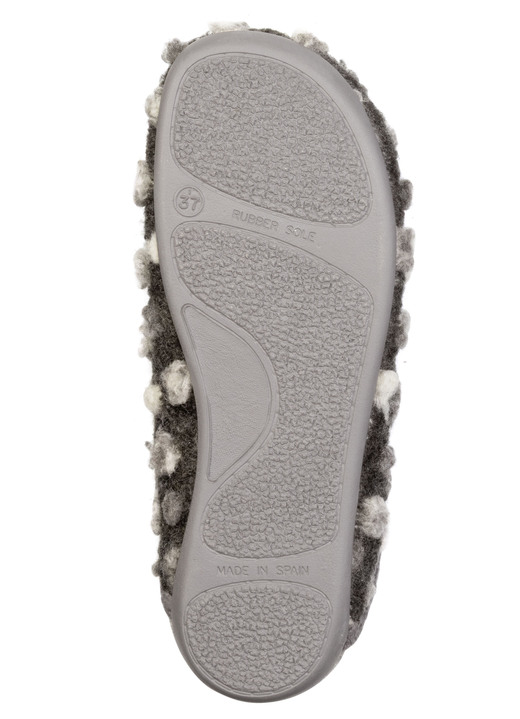 Hausschuhe - Laurina, klassische Damen-Hausschuhe, mit herausnehmbarem Fußbett, in Größe 036 bis 042, in Farbe GRÜN-BUNT Ansicht 6