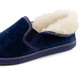 Hausschuhe - Laurina, warme Damen-Hausschuhe, mit Gummizug, in Größe 036 bis 042, in Farbe FLIEDER – Farbe MARINE – Ansicht 1