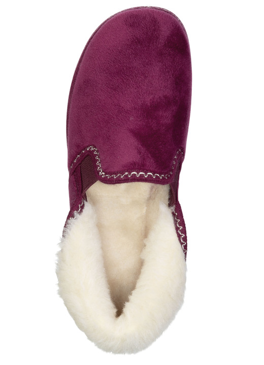 Hausschuhe - Laurina, warme Damen-Hausschuhe, mit Gummizug, in Größe 036 bis 042, in Farbe FLIEDER Ansicht 14