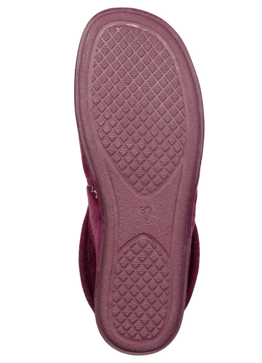 Hausschuhe - Laurina, warme Damen-Hausschuhe, mit Gummizug, in Größe 036 bis 042, in Farbe FLIEDER Ansicht 15