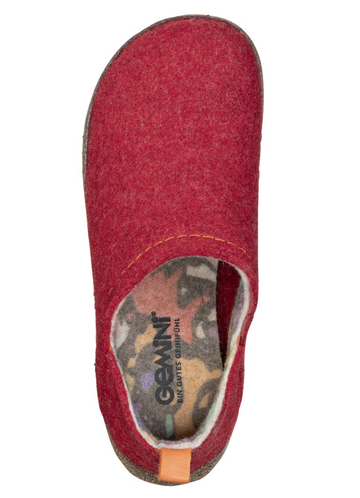 Hausschuhe - Gemini, komfortable Damen-Hausschuhe, Weite G, mit herausnehmbarem Fußbett, in Größe 036 bis 042, in Farbe ROT Ansicht 2