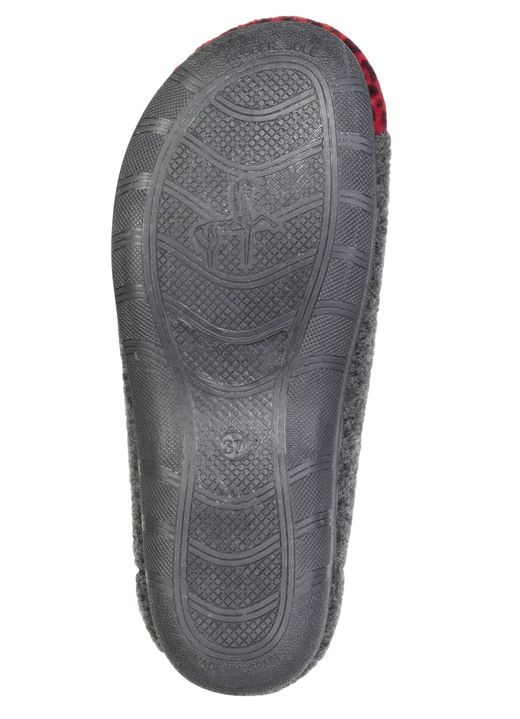 Mode - Laurina, trendige Damen-Hausschuhe, Weite H, mit Leo-Druck, in Größe 036 bis 042, in Farbe ANTHRAZIT-GRAU Ansicht 6