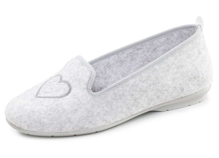 Hausschuhe - Laurina, klassische Damen-Hausschuhe, mit herausnehmbarem Fußbett, in Größe 036 bis 042, in Farbe BORDEAUX Ansicht 4