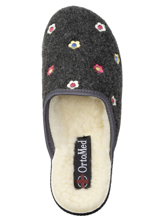 Hausschuhe - Gefütterte Damen-Hausschuhe, mit Schurwolle, in Größe 036 bis 042, in Farbe BORDEAUX Ansicht 5