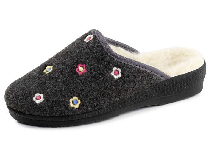 Hausschuhe - Gefütterte Damen-Hausschuhe, mit Schurwolle, in Größe 036 bis 042, in Farbe BORDEAUX Ansicht 4