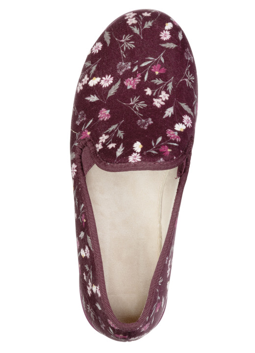 Hausschuhe - Klassische Damen-Hausschuhe, mit Gummizug, in Größe 036 bis 042, in Farbe BORDEAUX Ansicht 2