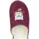 Hausschuhe - Gefütterte Damen-Hausschuhe, mit Schurwolle, in Größe 036 bis 042, in Farbe BORDEAUX – Farbe BORDEAUX – Ansicht 2