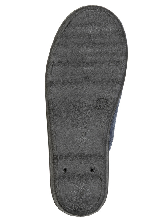 Hausschuhe - Gefütterte Damen-Hausschuhe, mit Schurwolle, in Größe 036 bis 042, in Farbe MARINE Ansicht 3