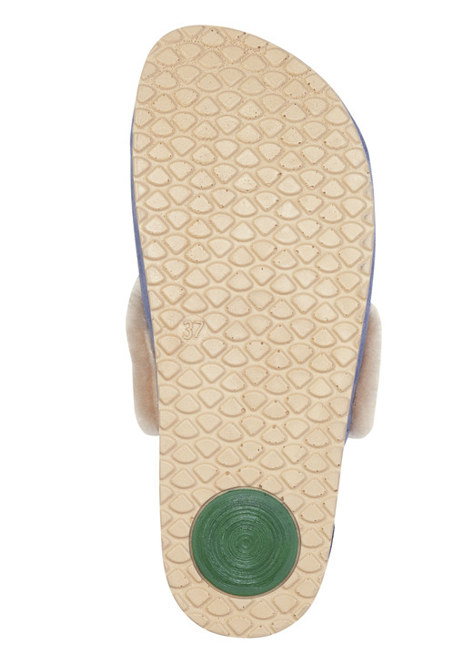 Hausschuhe - Mubb, warme Damen-Hausschuhe, Weite H, mit Lammfell, in Größe 036 bis 042, in Farbe JEANS Ansicht 3