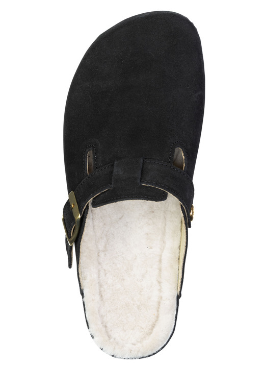 Hausschuhe - Mubb, klassische Damen-Hausschuhe, Weite H, mit Lammfell, in Größe 036 bis 042, in Farbe BLEU Ansicht 8