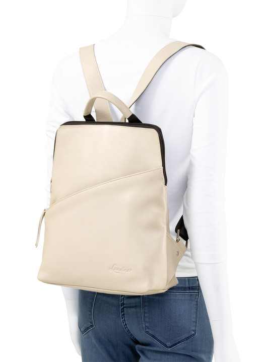 Taschen - Laurina, Rucksack, Damen, mit zwei verstellbaren Umhängeriemen, in Farbe KIESEL Ansicht 3