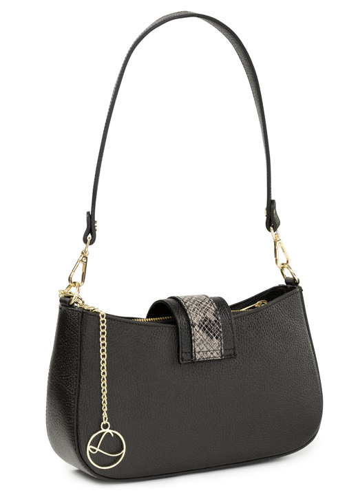 Taschen - Laurina, Tasche, Damen, mit abnehmbarem, verstellbarem Umhängeriemen, in Farbe SCHWARZ-GRAU Ansicht 2