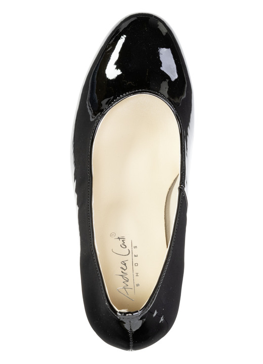 Pumps & Ballerina - Andrea Conti, schicke Damen-Pumps, aus glänzendem Lackmaterial, in Größe 036 bis 042, in Farbe SCHWARZ Ansicht 2