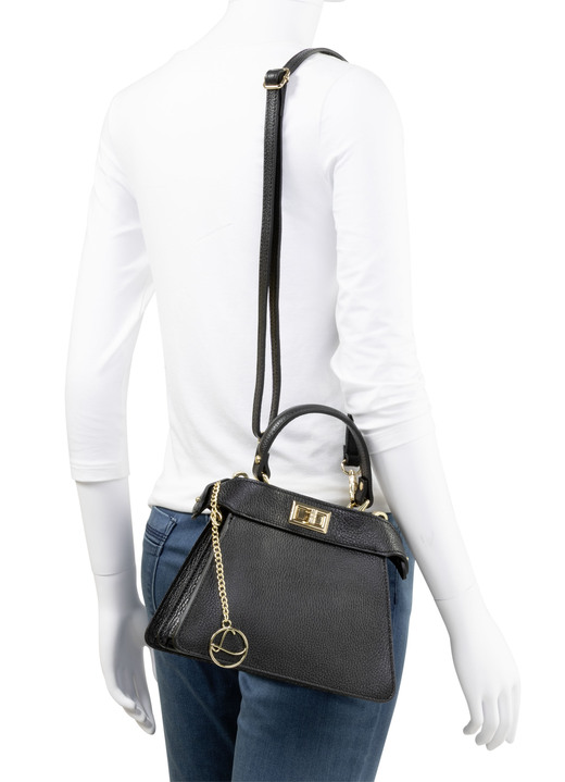 Taschen - Laurina, Mini-Tasche, Damen, mit abnehmbarem, verstellbarem Umhängeriemen, in Farbe SCHWARZ Ansicht 3