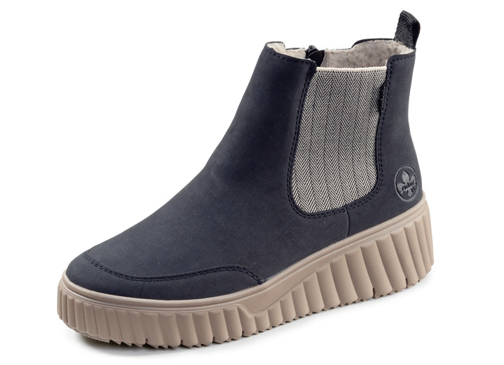 Stiefel & Stiefeletten - Rieker, trendige Damen-Boots, Winterschuhe, mit herausnehmbarem Fußbett, in Größe 036 bis 042, in Farbe DUNKELBLAU Ansicht 1