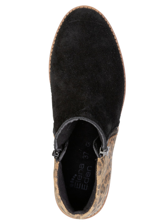 Stiefel & Stiefeletten - ELENA EDEN, trendige Damen-Stiefeletten, Weite G, mit herausnehmbarem Fußbett, in Größe 036 bis 042, in Farbe SCHWARZ-BRAUN Ansicht 2