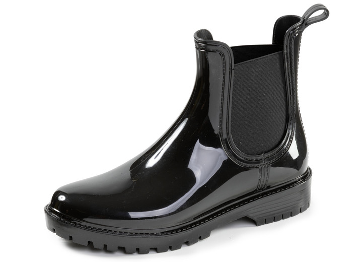 Stiefel & Stiefeletten - LAURA KENT, trendige Regenstiefeletten, mit herausnembarer Textileinlage, in Größe 036 bis 041, in Farbe SCHWARZ-EISGRAU Ansicht 4