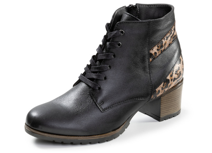 Stiefel & Stiefeletten - ELENA EDEN, trendige Damen-Stiefeletten, Weite G, mit herausnehmbarem Fußbett, in Größe 035 bis 041, in Farbe SCHWARZ-BRAUN Ansicht 1