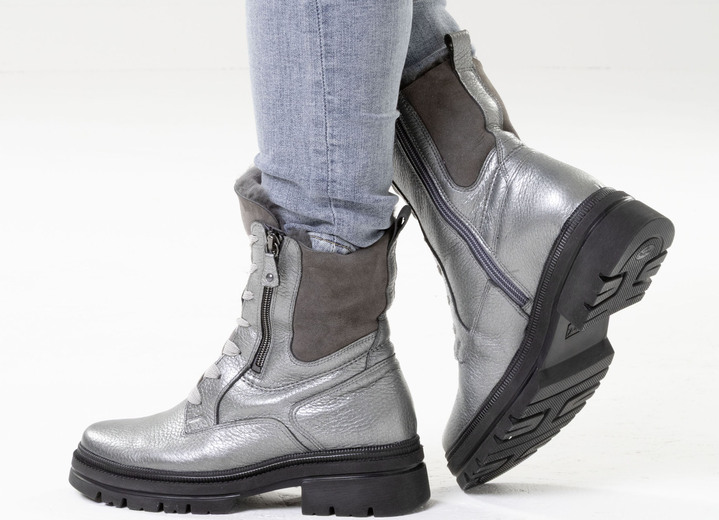 Stiefel & Stiefeletten - Waldläufer, gefütterte Damen-Stiefeletten, Winterschuhe, Weite H, mit Lammfell, in Größe 3 1/2 bis 8, in Farbe SCHWARZ Ansicht 8