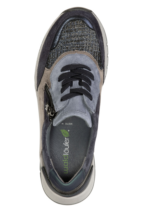 Slipper & Schnürschuhe - Waldläufer, bequeme Damen-Sneaker, Weite H, mit herausnehmbarem Fußbett, in Größe 3 1/2 bis 8, in Farbe MARINE-GRAFIT Ansicht 2