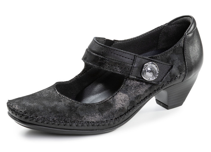Komfortschuhe - ELENA EDEN, schicke Damen-Pumps, Weite G, mit herausnehmbarem Fußbett, in Größe 036 bis 042, in Farbe SCHWARZ Ansicht 1