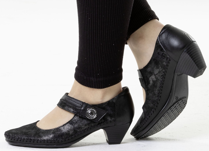 Komfortschuhe - ELENA EDEN, schicke Damen-Pumps, Weite G, mit herausnehmbarem Fußbett, in Größe 036 bis 042, in Farbe ECRU Ansicht 9