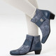 Stiefel & Stiefeletten - ELENA EDEN, elegante Damen-Stiefeletten, Weite G, mit herausnehmbarem Fußbett, in Größe 036 bis 042, in Farbe EISGRAU-SILBER – Farbe JEANS – Ansicht 4
