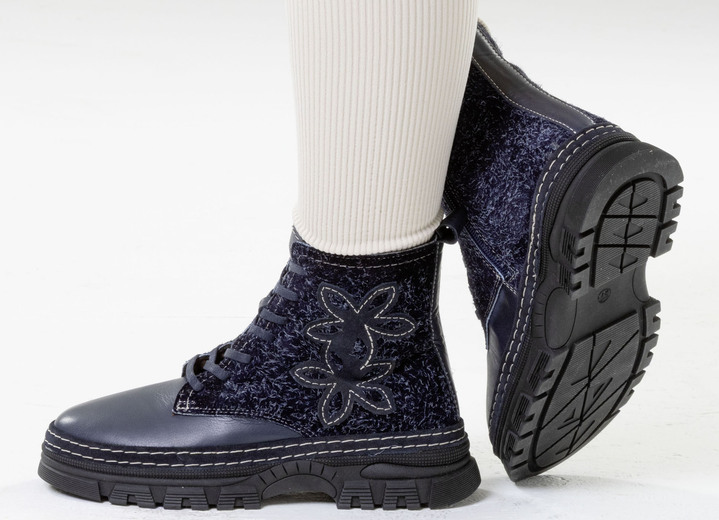 Stiefel & Stiefeletten - Gemini, modische Damen-Stiefeletten, Winterschuhe, Weite G, mit herausnehmbarem Fußbett, in Größe 036 bis 042, in Farbe MARINE Ansicht 5