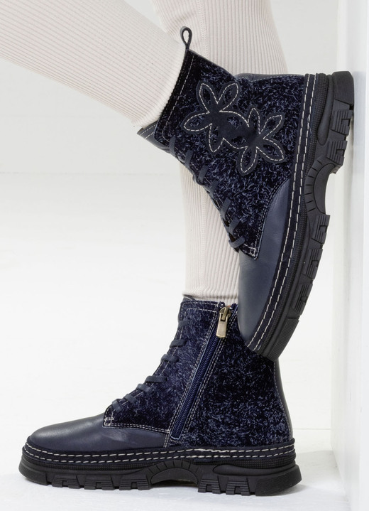 Stiefel & Stiefeletten - Gemini, modische Damen-Stiefeletten, Winterschuhe, Weite G, mit herausnehmbarem Fußbett, in Größe 036 bis 042, in Farbe MARINE Ansicht 4