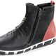 Stiefel & Stiefeletten - Gemini, trendige Damen-Boots, Weite G, mit herausnehmbarem Fußbett, in Größe 036 bis 042, in Farbe SCHWARZ-ROT – Farbe SCHWARZ-ROT – Ansicht 1