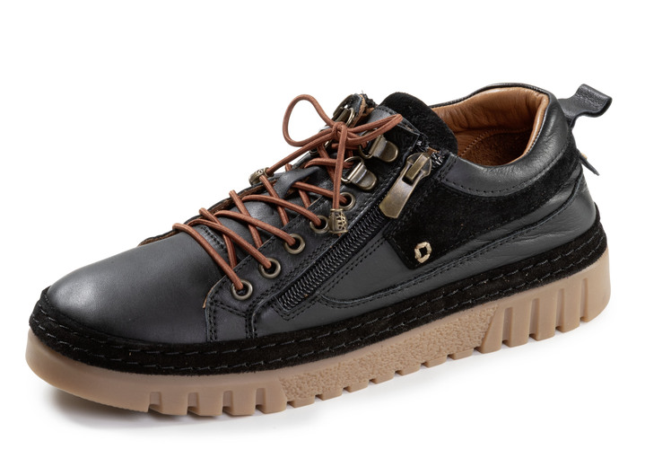 Slipper & Schnürschuhe - Gemini, schicke Damen-Schnürschuhe, Weite G, mit herausnehmbarem Fußbett, in Größe 036 bis 042, in Farbe SCHWARZ Ansicht 1