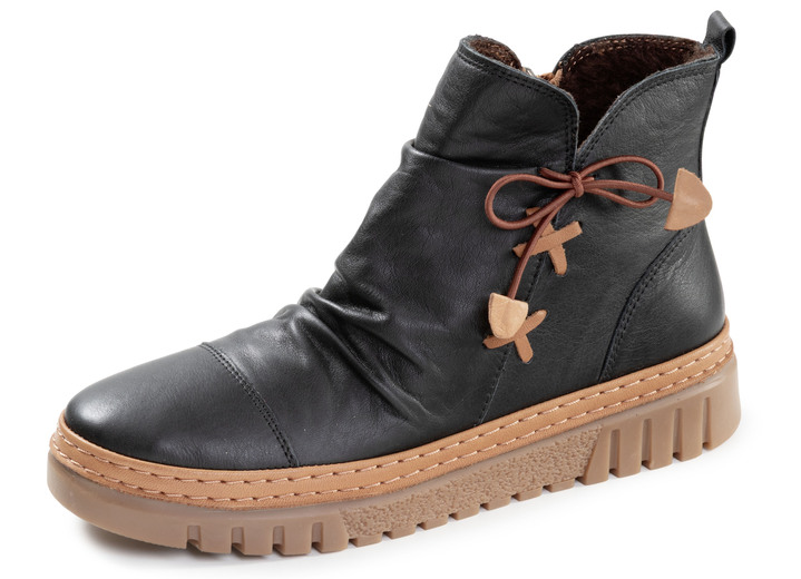 Stiefel & Stiefeletten - Gemini, modische Damen-Boots, Weite G, Winterschuhe,  mit herausnehmbarem Fußbett, in Größe 036 bis 042, in Farbe SCHWARZ Ansicht 1