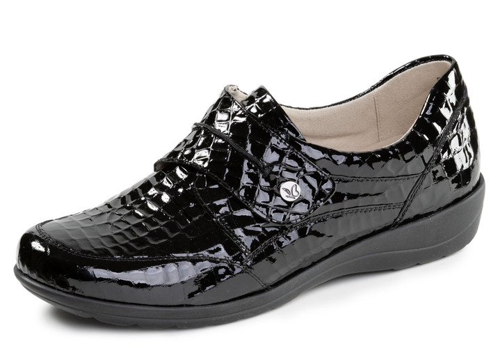 Slipper & Schnürschuhe - Caprice, elegante Damen-Slipper, Weite H, mit herausnehmbarem Fußbett, in Größe 036 bis 042, in Farbe SCHWARZ Ansicht 1