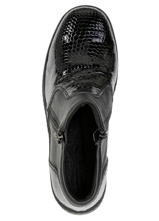 Mode - ELENA EDEN, komfortable Damen-Boots, Weite H, mit herausnehmbarem Fußbett, in Größe 036 bis 042, in Farbe SCHWARZ Ansicht 2