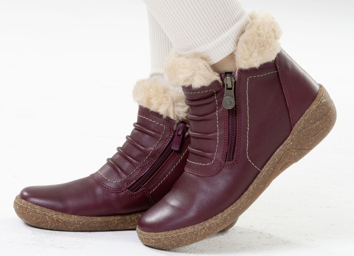 Stiefel & Stiefeletten - ELENA EDEN, gefütterte Damen-Boots, Winterschuhe, Weite G, mit herausnehmbarem Fußbett, in Größe 036 bis 042, in Farbe BORDEAUX Ansicht 4