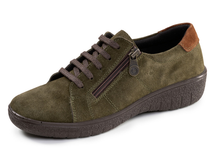 Slipper & Schnürschuhe - ELENA EDEN, bequeme Damen-Schnürschuhe, Weite G, mit herausnehmbarem Fußbett, in Größe 036 bis 042, in Farbe OLIV Ansicht 1