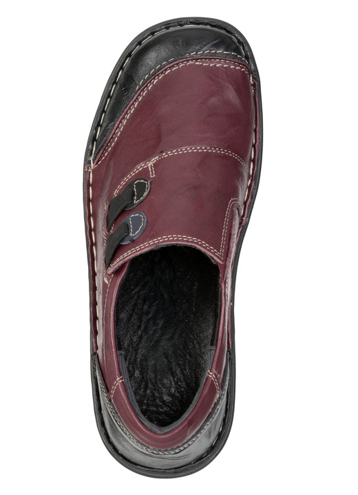 Slipper & Schnürschuhe - ELENA EDEN, klassische Damen-Slipper, Weite G, mit herausnehmbarem Fußbett, in Größe 036 bis 043, in Farbe SCHWARZ-BRAUN Ansicht 5