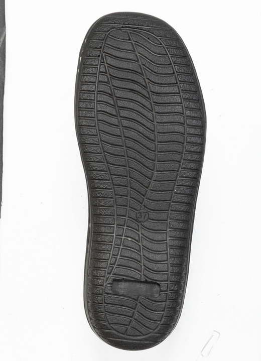 Slipper & Schnürschuhe - ELENA EDEN, klassische Damen-Slipper, Weite G, mit herausnehmbarem Fußbett, in Größe 036 bis 043, in Farbe SCHWARZ-BRAUN Ansicht 6