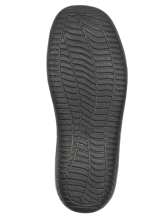 Slipper & Schnürschuhe - ELENA EDEN, klassische Damen-Slipper, Weite G, mit herausnehmbarem Fußbett, in Größe 036 bis 043, in Farbe SCHWARZ-BRAUN Ansicht 3