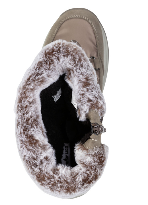 Stiefel & Stiefeletten - Gefütterte Damen-Stiefel, Winterschuhe, mit Reißverschluss, in Größe 036 bis 042, in Farbe TAUPE Ansicht 2