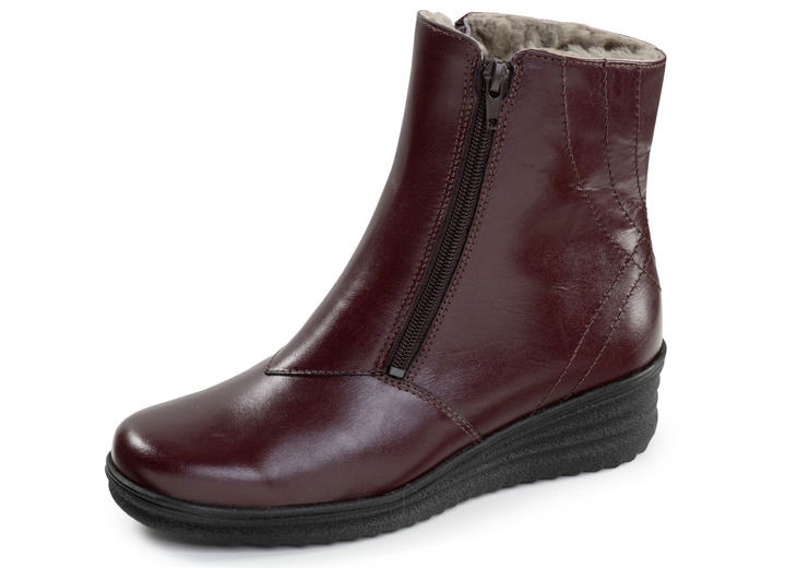 Stiefel & Stiefeletten - ELENA EDEN, gefütterte Damen-Stiefeletten, Winterschuhe, Weite H, mit Lammfell, in Größe 036 bis 042, in Farbe MOKKA Ansicht 4