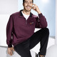 Sport- & Freizeitmode - Freizeitset mit kurzem Reißverschluss – Farbe BORDEAUX-SCHWARZ – Ansicht 2 Sport- & Freizeitmode - Freizeitset mit kurzem Reißverschluss, in Größe 3XL (58) bis XXL (56), in Farbe BORDEAUX-SCHWARZ – Farbe BORDEAUX-SCHWARZ – Ansicht 2