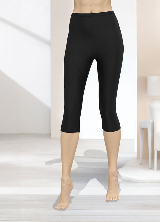 Freizeithosen - Capri-Leggings in Schlupfform Freizeithosen - Capri-Leggings in Schlupfform, in Größe 036 bis 054, in Farbe SCHWARZ